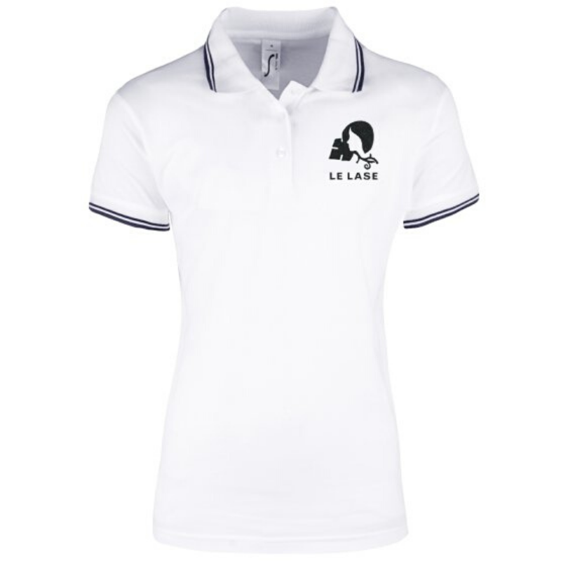 Two-tone women's polo shirt